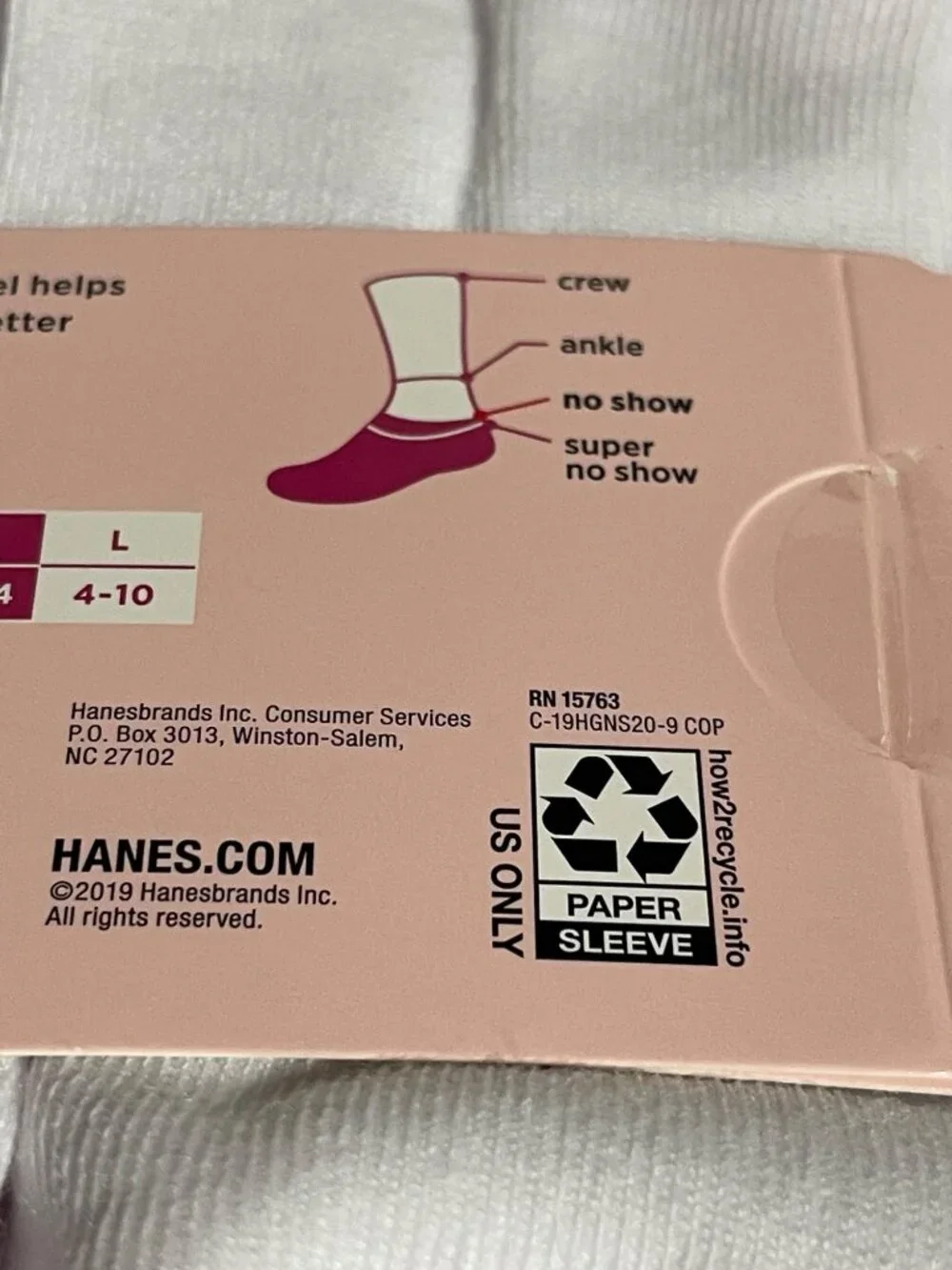Hanes No Show Socks 20 Pack Shoe Size 4-10 Soft White Lightweight Comfort